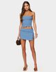 EDIKTED Selena Asymmetric Wrap Mini Skirt image number 5