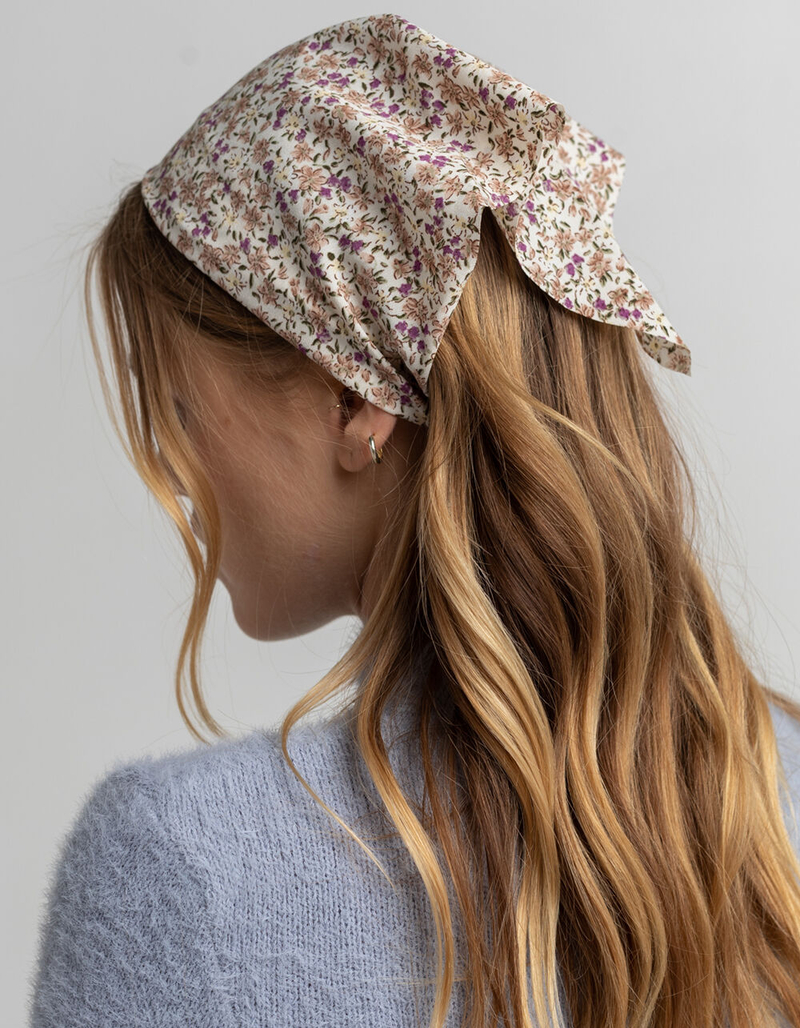 FULL TILT Ivory Floral Head Scarf image number 1