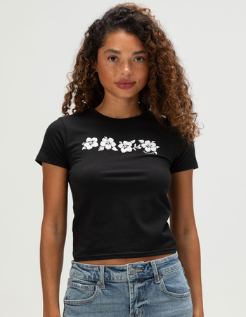 RIOT SOCIETY Hibiscus Womens Baby Tee Primary Image