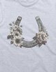 FLORAL Horseshoe Flowers Unisex Tee image number 2
