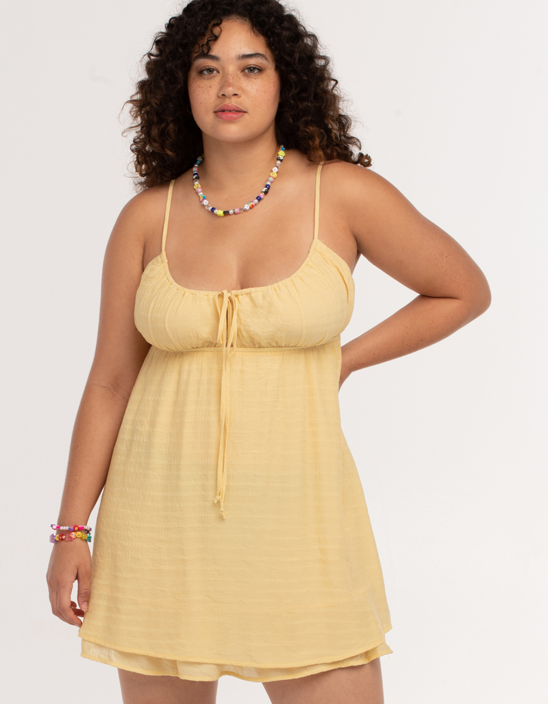RSQ Womens Solid Tiered Babydoll Dress image number 0