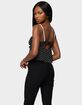 EDIKTED Contrast Polka Dot Cupped Chiffon Top image number 3
