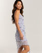FULL TILT Waterfall Mesh Printed Womens Slip Dress image number 3