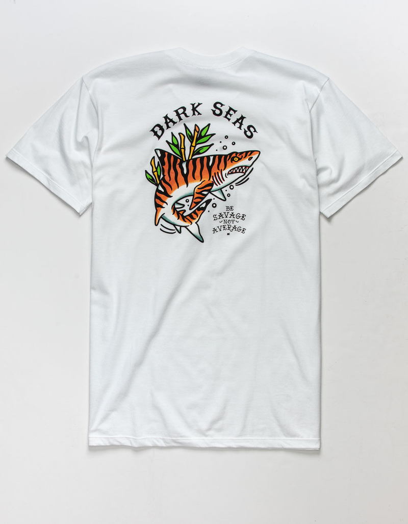 DARK SEAS Tiger Shark Mens White T-Shirt image number 0