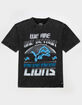 THE WILD COLLECTIVE Detroit Lions Mens Washed Boxy Tee image number 1