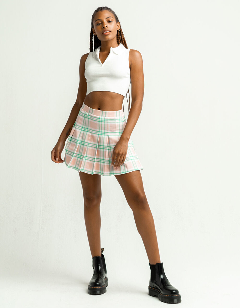 FULL TILT Plaid Pleated Skirt image number 4