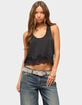 EDIKTED Onie Lacey Satin Effect Tank Top image number 1