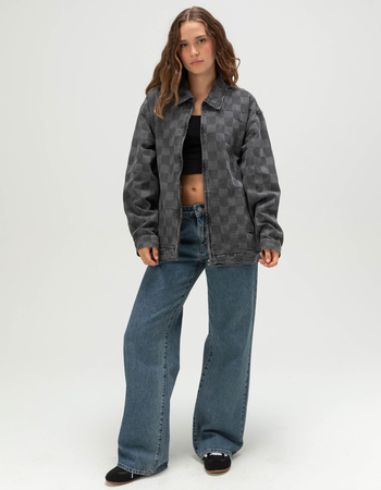 VANS Pitstop Checkered Womens Denim Jacket Alternative Image