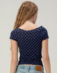 TILLYS Womens Open Neck Tee image number 4