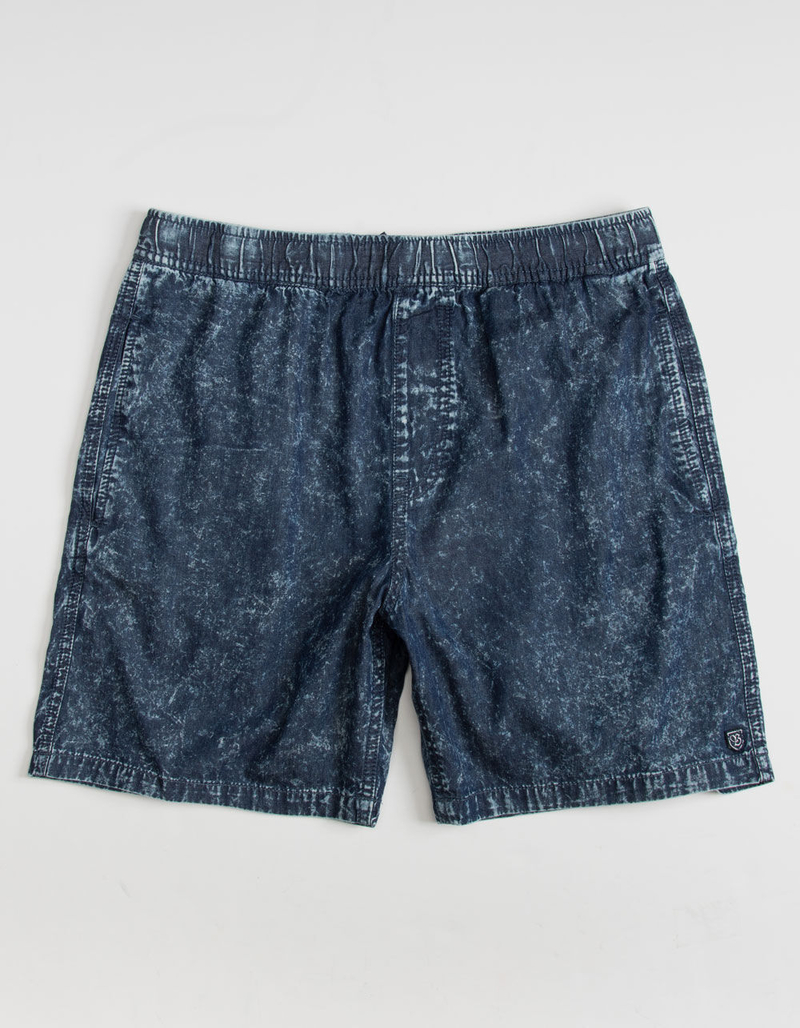 BRIXTON Steady Mens Navy Wash Shorts image number 0