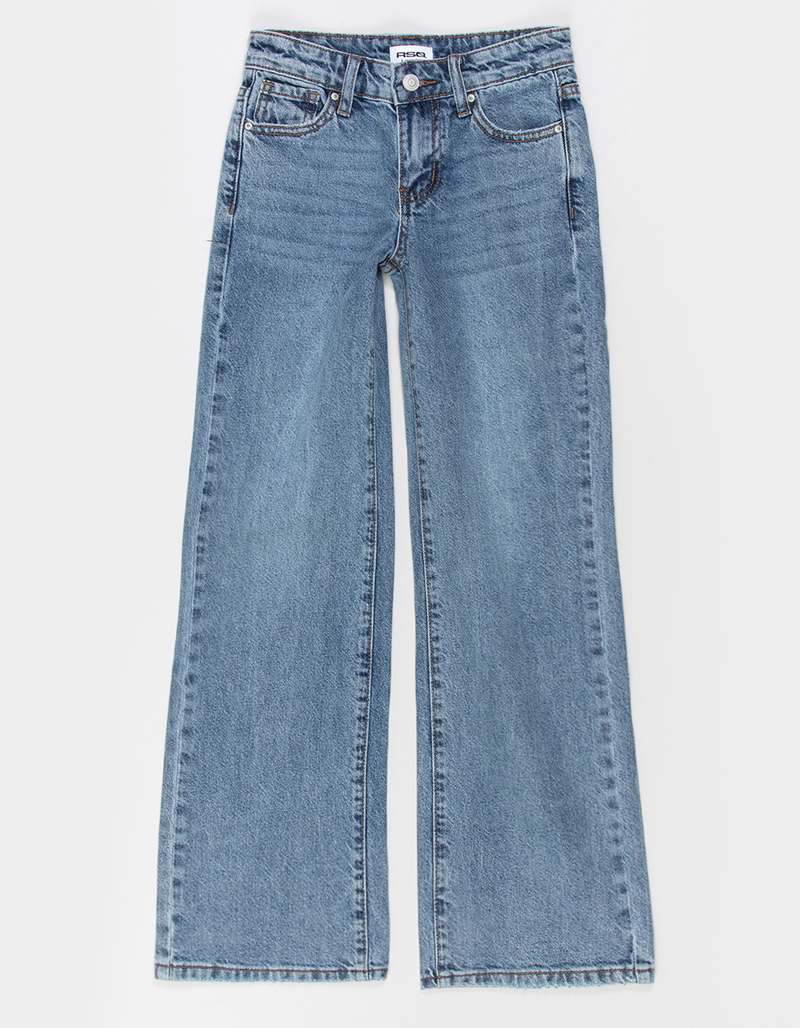 RSQ Girls Low Rise Wide Leg Jeans image number 4