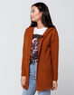 FULL CIRCLE TRENDS Womens Brown Hooded Cardigan image number 2