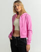 FULL TILT Essential Womens Crop Zip Hoodie image number 2