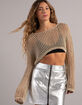 WEST OF MELROSE Open Weave Shine Womens Shrug image number 1