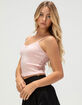 BOZZOLO Lace Trim Bow Womens Tank Top image number 3