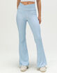 HAPPY CAMP3R Sky Blue Gingham Womens Active Pants image number 2