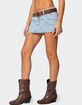 EDIKTED Stitched Up Denim Mini Skort image number 3