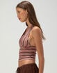 FULL TILT Womens Stripe Halter Top image number 4