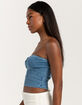RSQ Womens Washed Cinch Tube Top image number 3