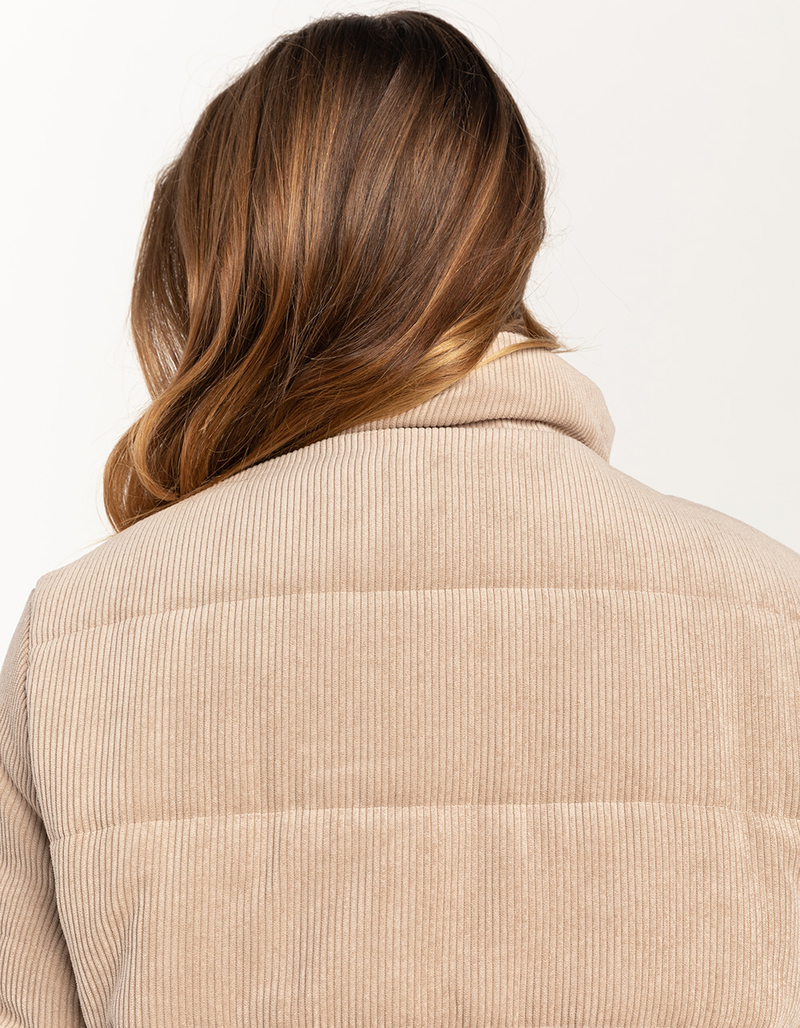 RSQ Womens Corduroy Quilted Puffer Jacket image number 4