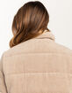 RSQ Womens Corduroy Quilted Puffer Jacket image number 5