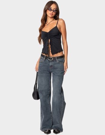 EDIKTED Landon Drawstring Split Front Top Alternative Image