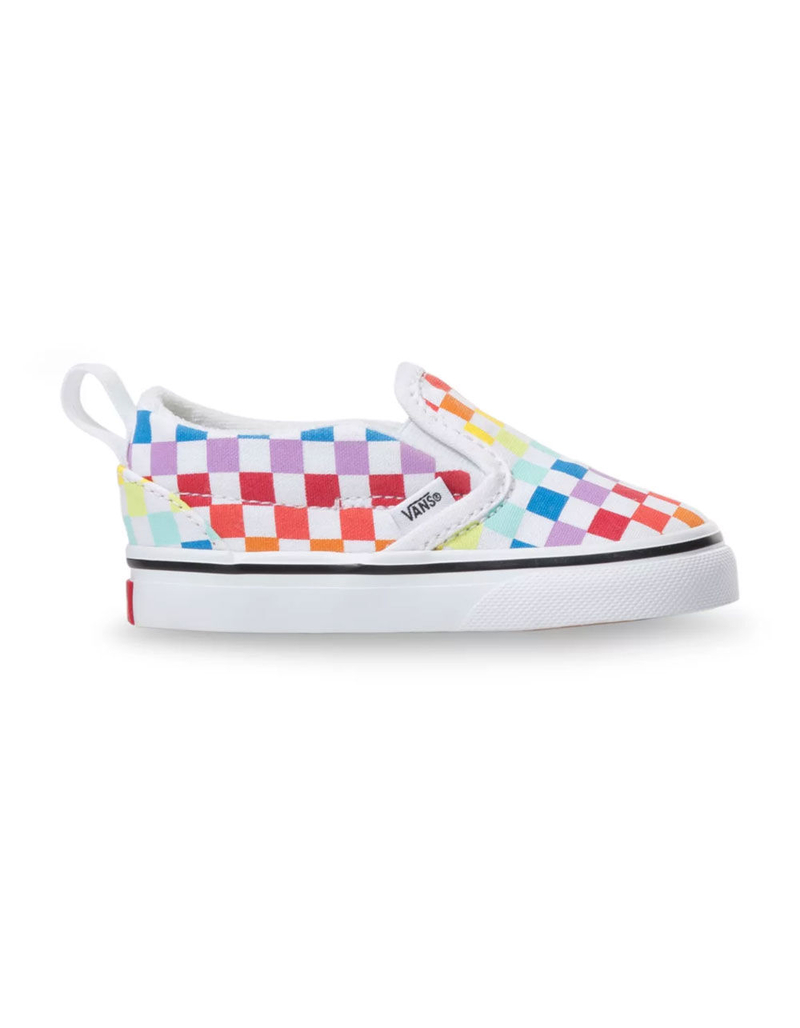 VANS Toddler Checkerboard Slip-On Velcro Shoes image number 3