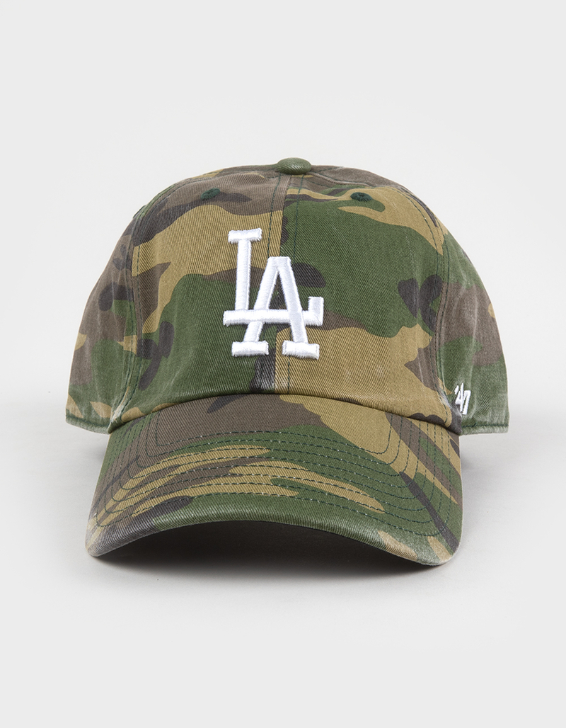 47 BRAND Los Angeles Dodgers '47 Clean Up Camo Strapback Hat image number 1