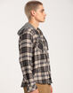 RSQ Mens Plaid Hooded Flannel image number 3