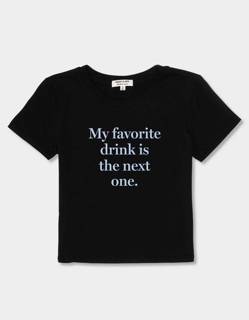 DRINK Favorite Drink Womens Baby Tee image number 1