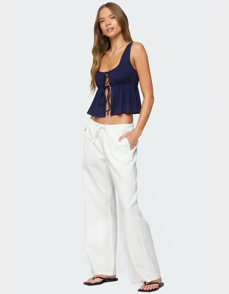 EDIKTED Alesia Tie Front Tank Top image number 3