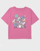 THE SMURFS Smurfette Mushroom Life Girls Crop Tee image number 1