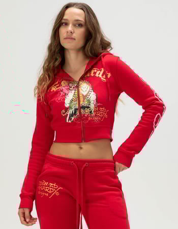 ED HARDY Tiger Mountain Womens Zip-Up Hoodie Primary Image