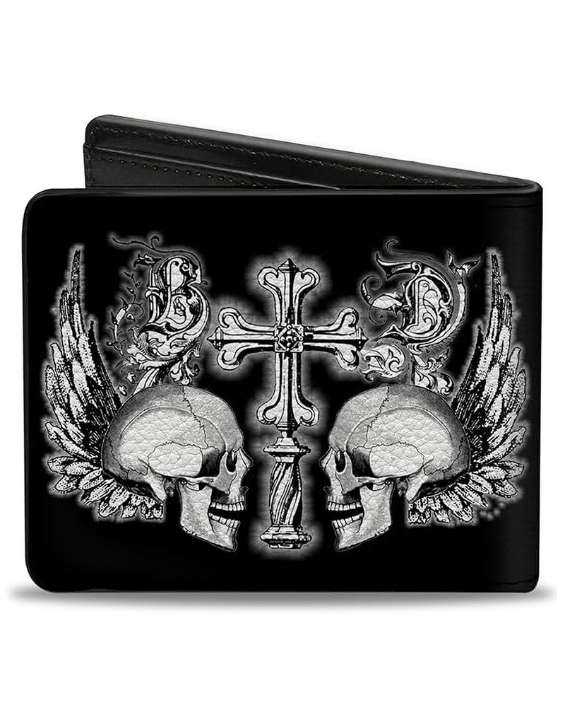 BUCKLE-DOWN Skulls Wings Bifold Wallet image number 1