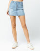 SKY AND SPARROW Exposed Button Denim Mini Skirt image number 4