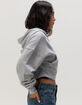 TILLYS Womens Cropped Zip-Up Hoodie image number 3