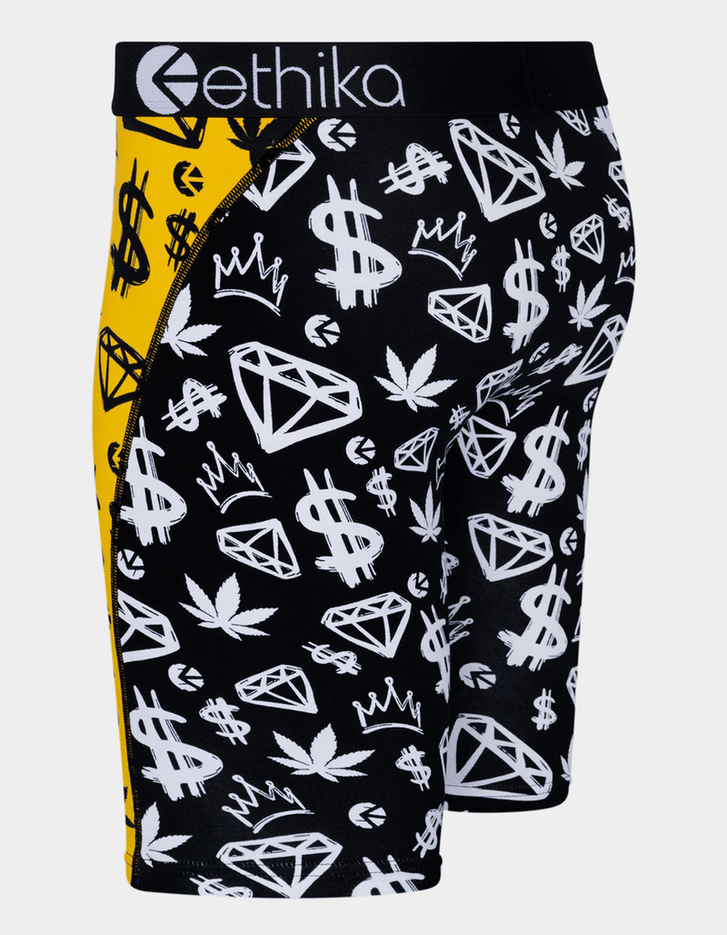 ETHIKA Black And Yellow Staple Mens Boxer Briefs image number 1