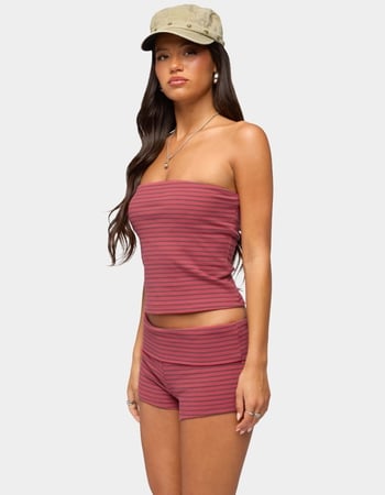 EDIKTED Monikah Striped Built In Bra Tube Top Alternative Image