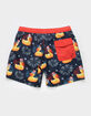 NEFF Freedom Ducky Hot Tub Mens 17" Volley Shorts image number 2