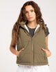 LOVE TREE Hooded Sherpa Lined Womens Vest image number 1