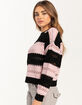 FULL TILT Open Knit Stripe Womens Pullover Sweater image number 3