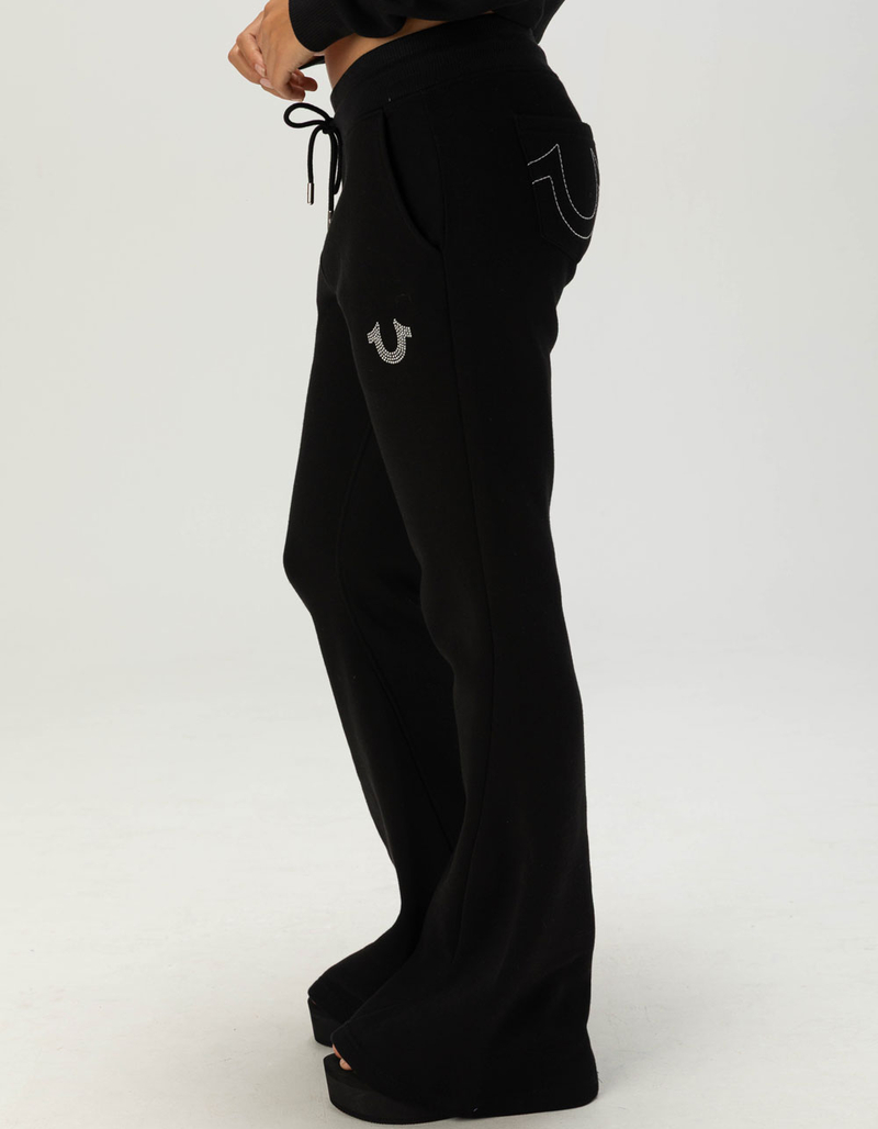 TRUE RELIGION Crystal Womens Mid Rise Flare Sweatpants image number 2
