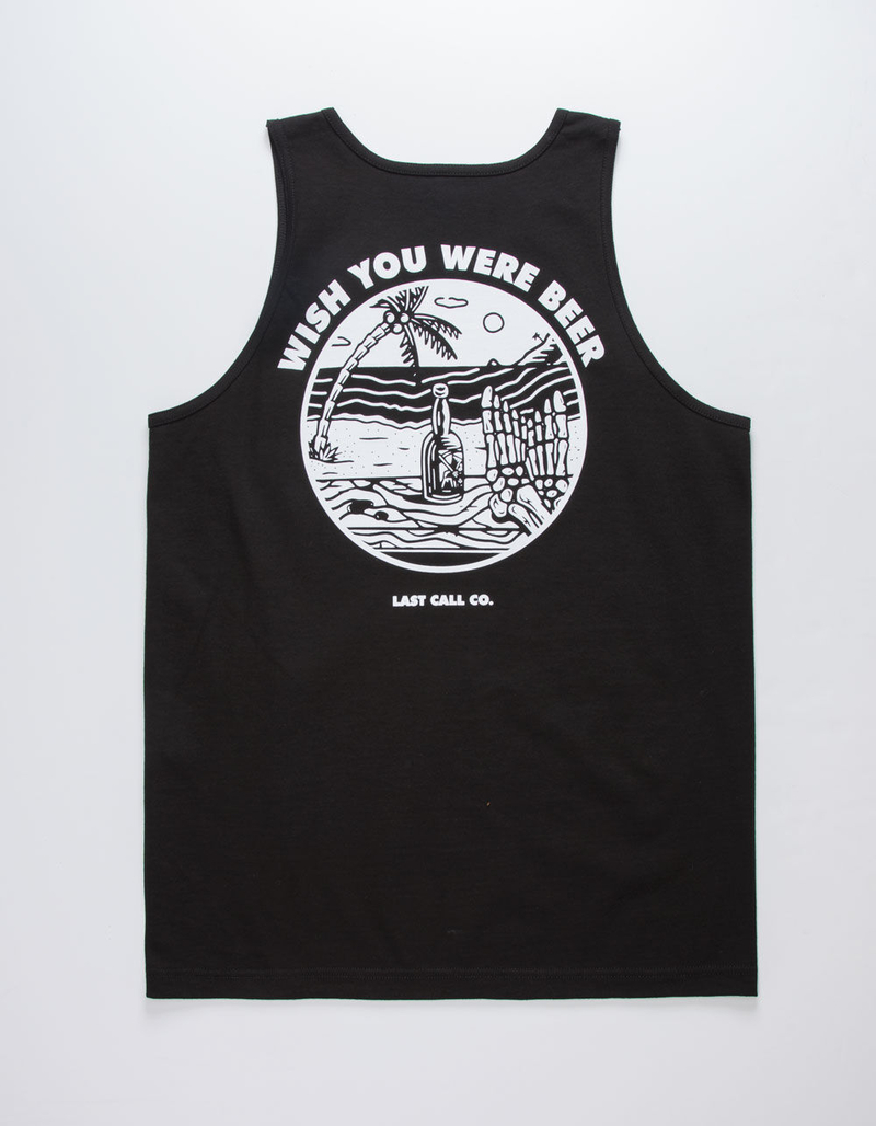 LAST CALL CO. Wish You Were Beer Mens Tank Top image number 0