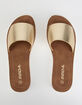 SODA Comfort Womens Gold Slide Sandals image number 2