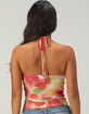 FULL TILT Womens Beaded Mesh Halter Top image number 4