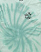 VANS Mini Dual Palm Mens Mint Tie-Dye T-Shirt image number 4