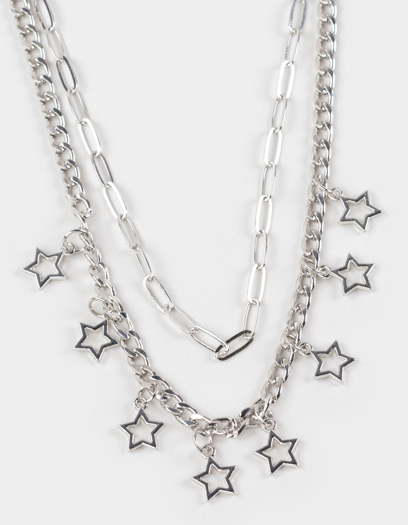 FULL TILT Layered Star Chain Necklace image number 1