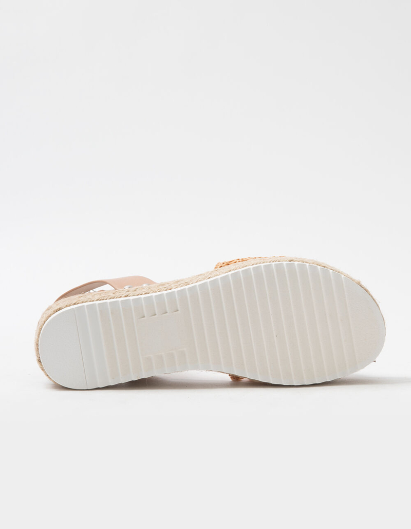 SODA Crochet Strap Womens Flatform Sandals image number 2