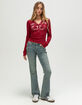 TRUE RELIGION Becca Mid Rise Flap Womens Bootcut Jeans image number 1