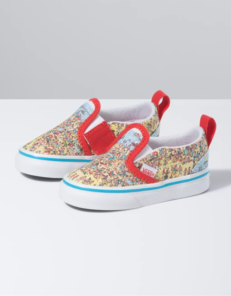 VANS x Where's Waldo? Toddler Classic Slip-On Shoes image number 1